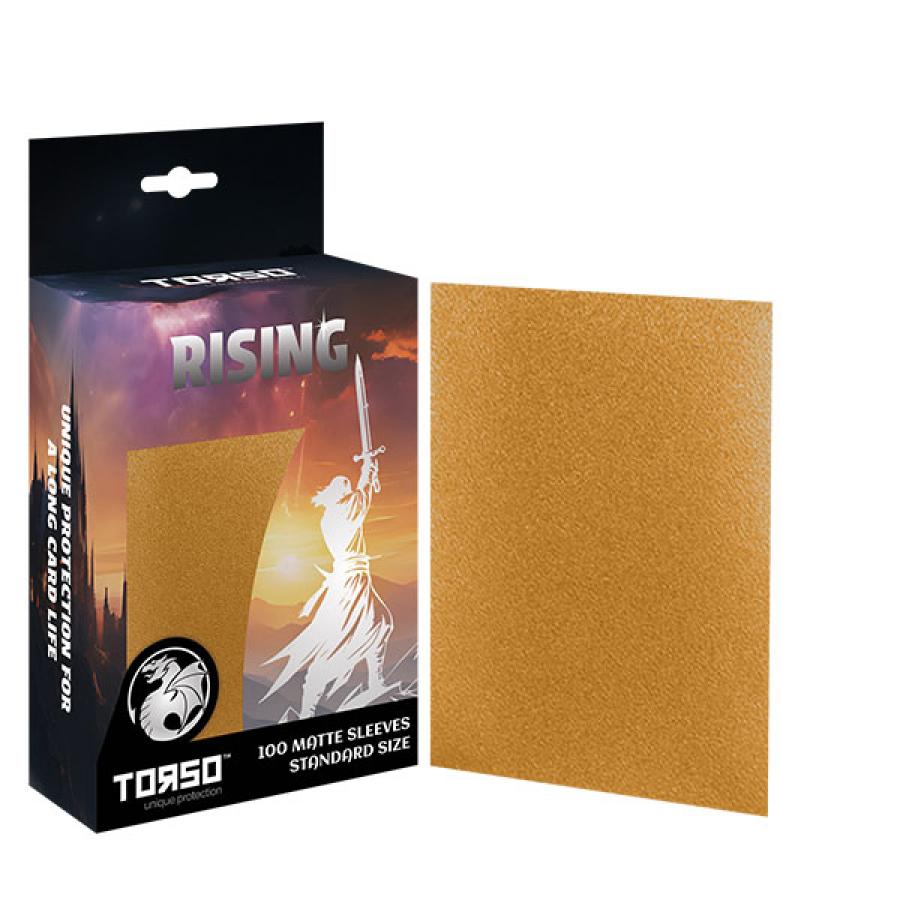 RISING 100 Matte Sleeves Standard Size - Gold